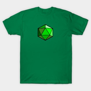 D20 Polyhedral Dice - Green T-Shirt